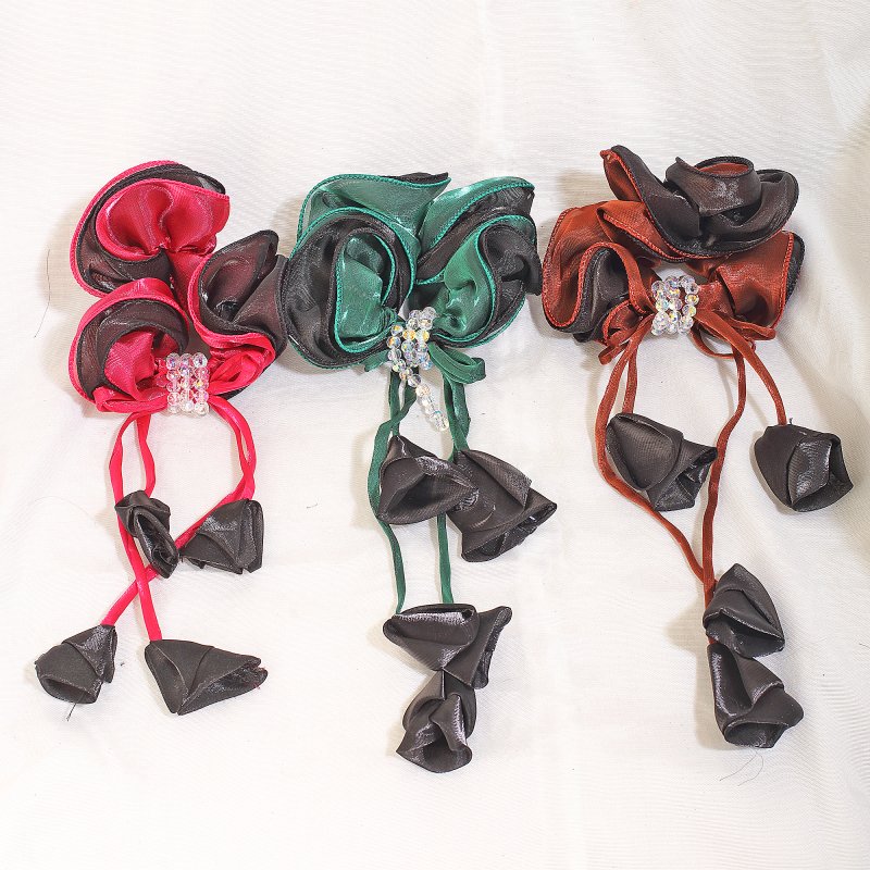 LuxePetal Hair Scrunchies for Women and Girls | Pack of 6 |