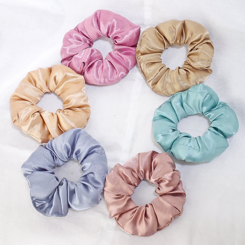 Satin Spectrum Hair Scrunchies for Women and Girls | Pack of 6 |