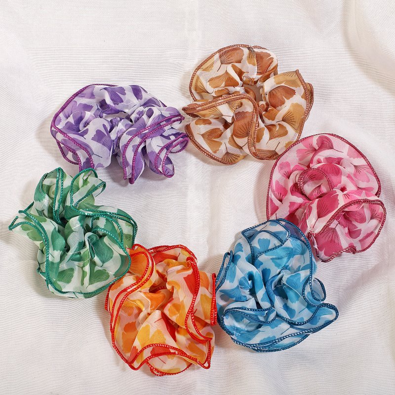 FeatherLuxe Hair Scrunchies for Girls and Women | Pack of 6 |