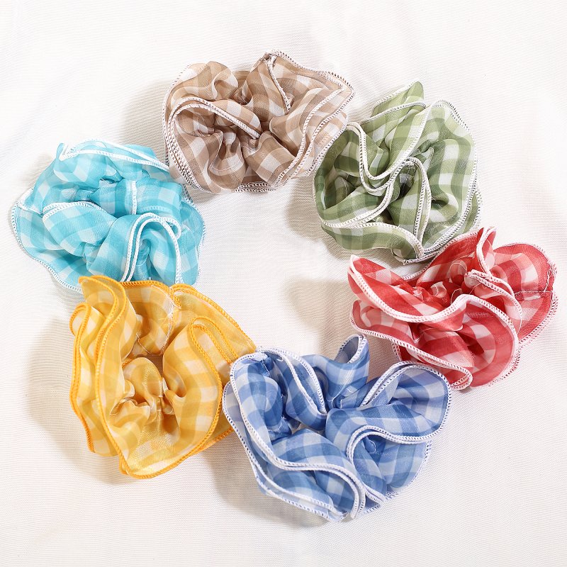 CheckMate Scrunchies for Girls and Women | Pack of 6 |
