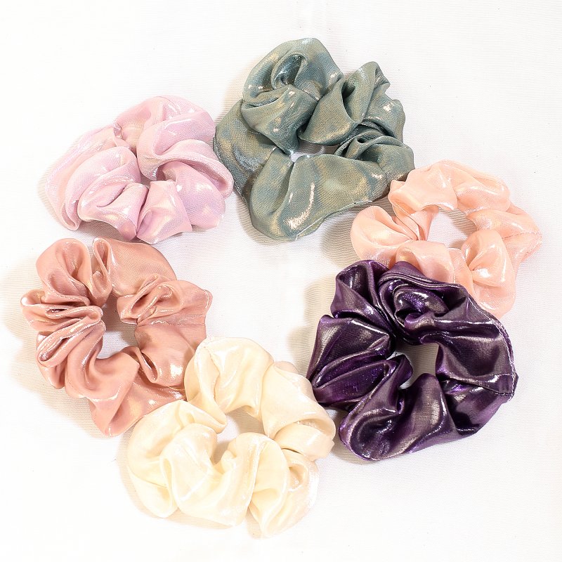 Satin Eclipse Hair Scrunchies for Women and Girls | Pack of 6 |